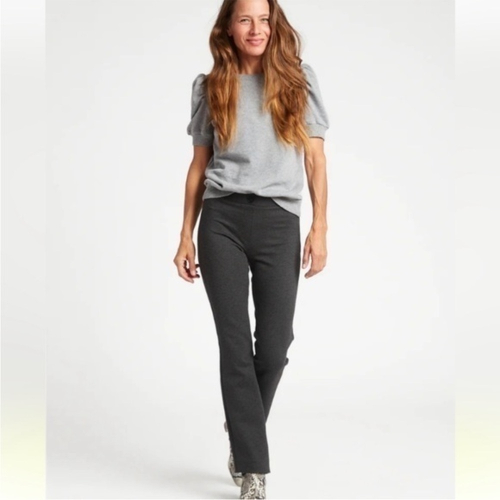Betabrand Travel Yoga Dress Pants Charcoal Gray Size Medium Petite